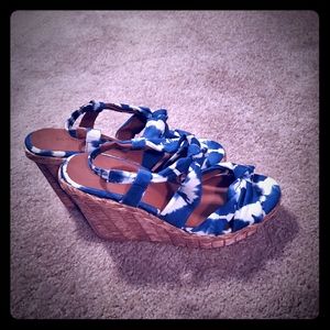 Sonoma Wedge Blue Tie Dye Sandal